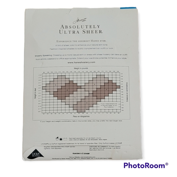 Vintage Hanes 2000 Absolutely Ultra Sheer Control Top Size B Navy Pantyhose #707 - Picture 2 of 3